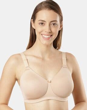 1829 wirefree padded soft touch microfiber elastane full coverage plus size bra with magic undercup