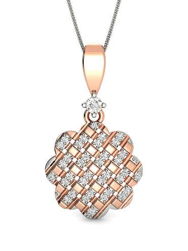 18k (750) rose gold & diamonds pendant for women