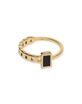 18k gold-plated charm ring