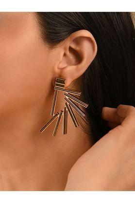 18k gold plated prism western earrings