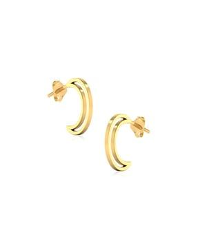 18k yellow gold hoops earrings