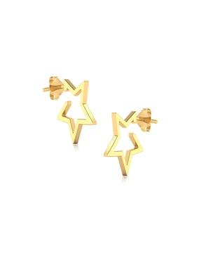 18k yellow gold hoops earrings