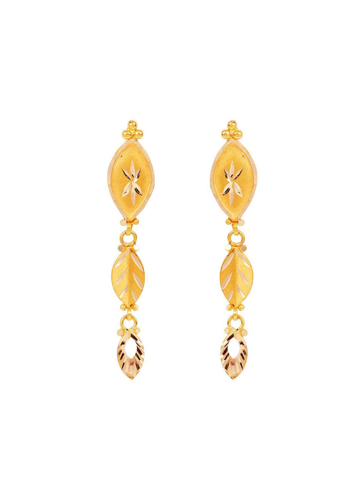 18k yellow gold lightweight dangle earring (one size)