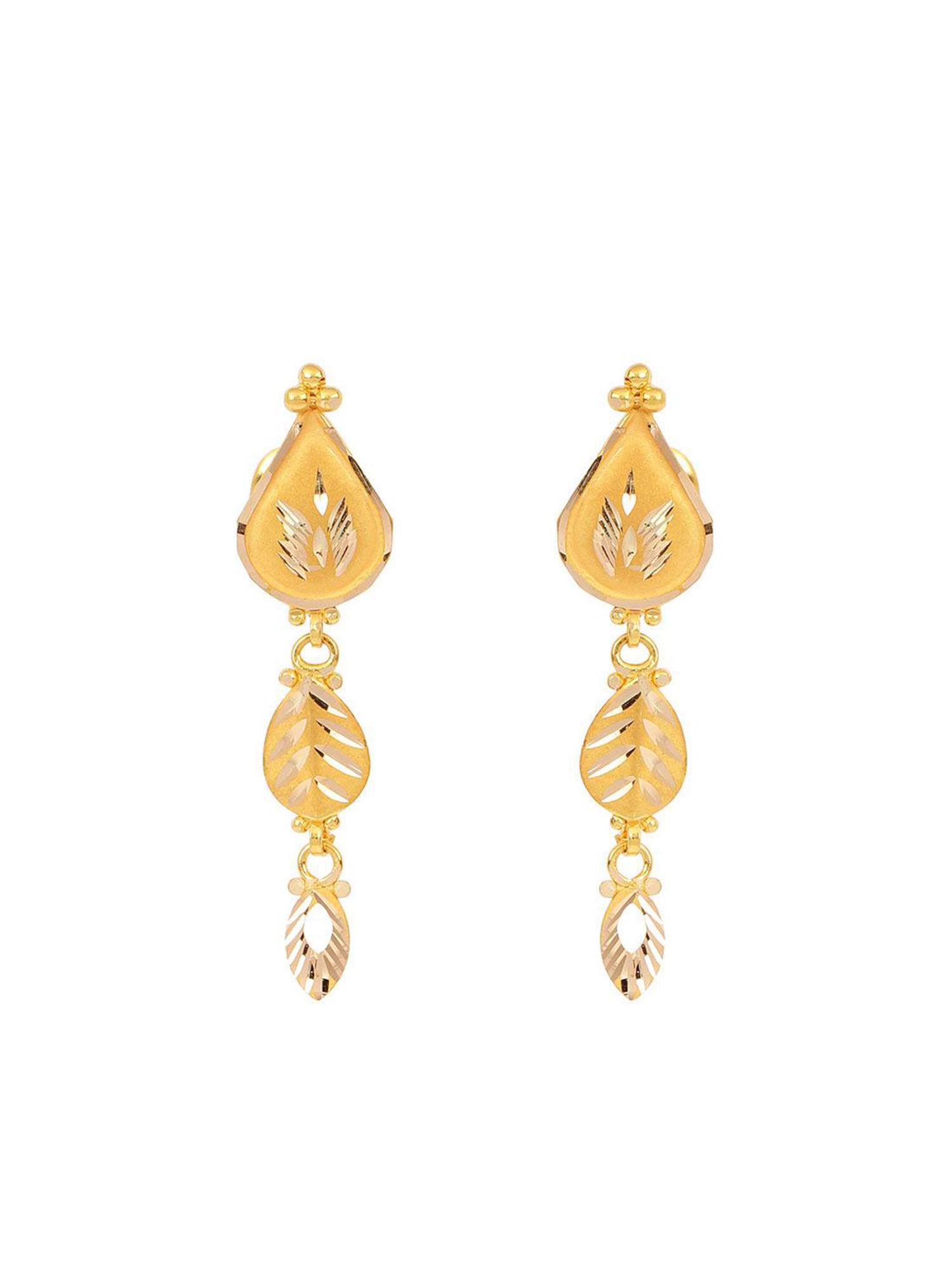 18k yellow gold lightweight dangle earring (one size)