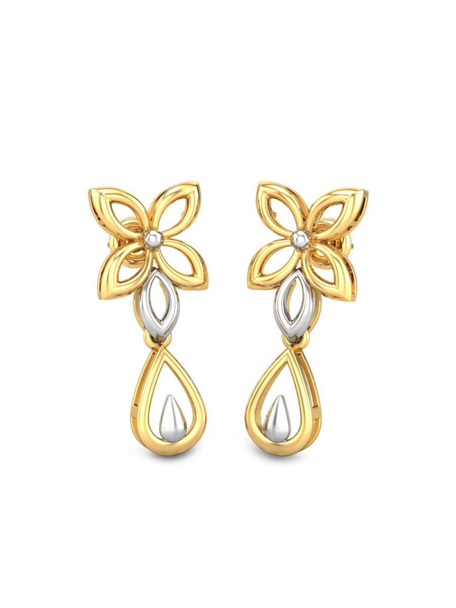 18k yellow gold lightweight dangle earring (one size)