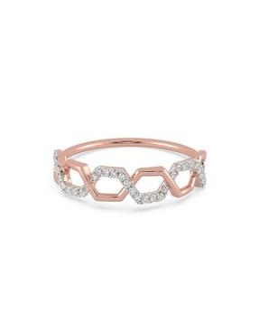 18kt rose gold diamond ring