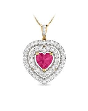 18kt the bryna yellow gold diamond & gemstone pendant