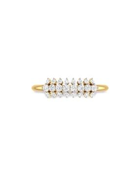 18kt the idelle yellow-gold diamond ring