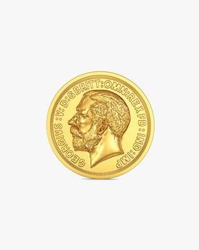 1g 22 kt george head design yellow gold coin