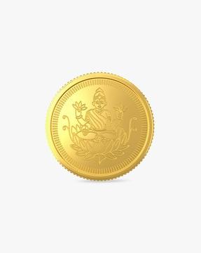 1g 22 kt lakshmi yellow gold coin