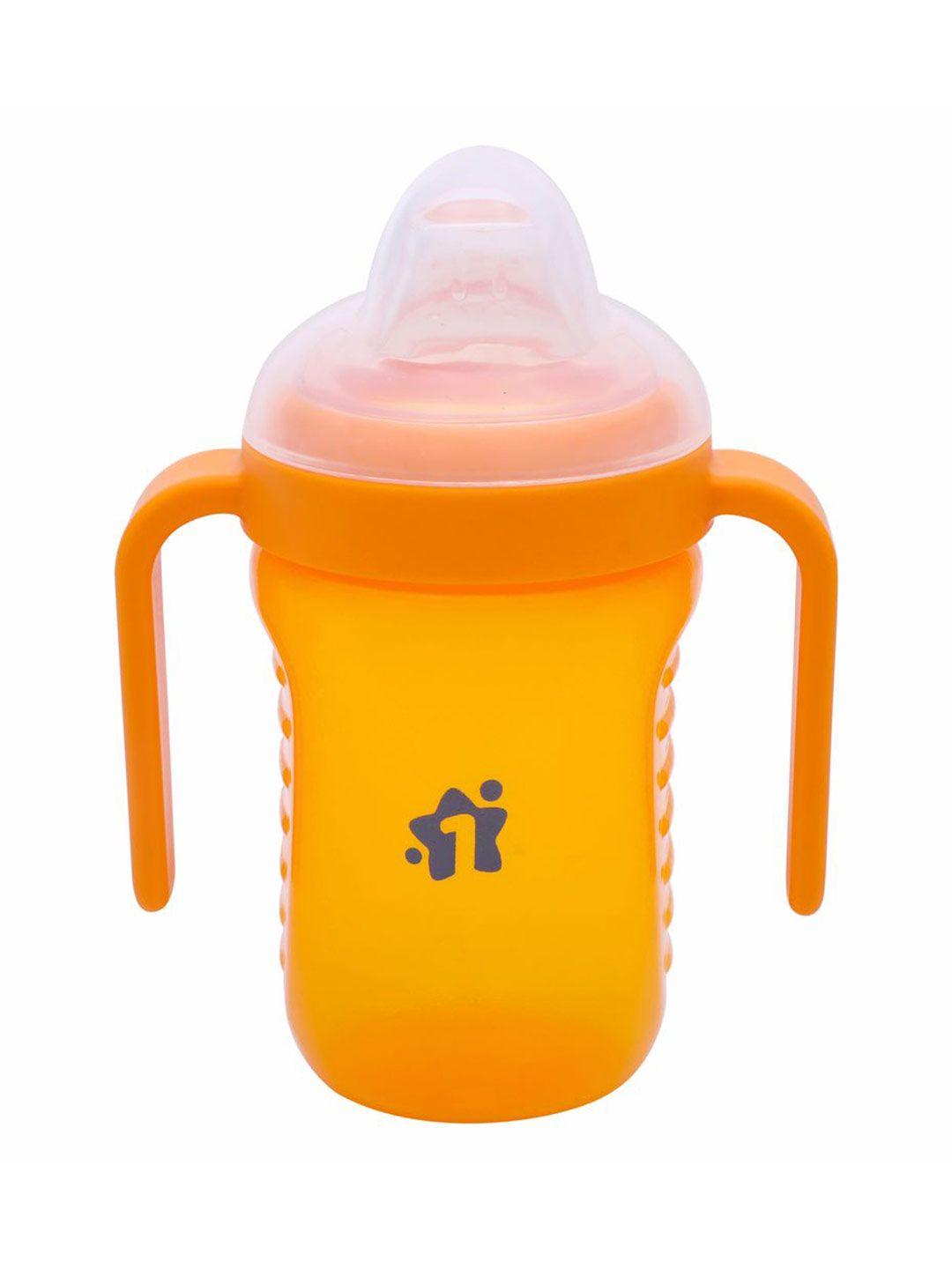 1st step kids orange baby soft spout sipper with twin handles
