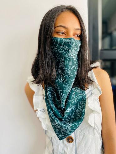 2 in 1 smarf (scarf+ mask) - green