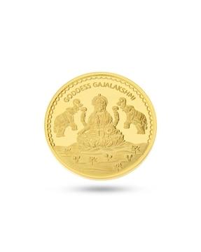 2 gm yellow gold goddess lakshmi coin