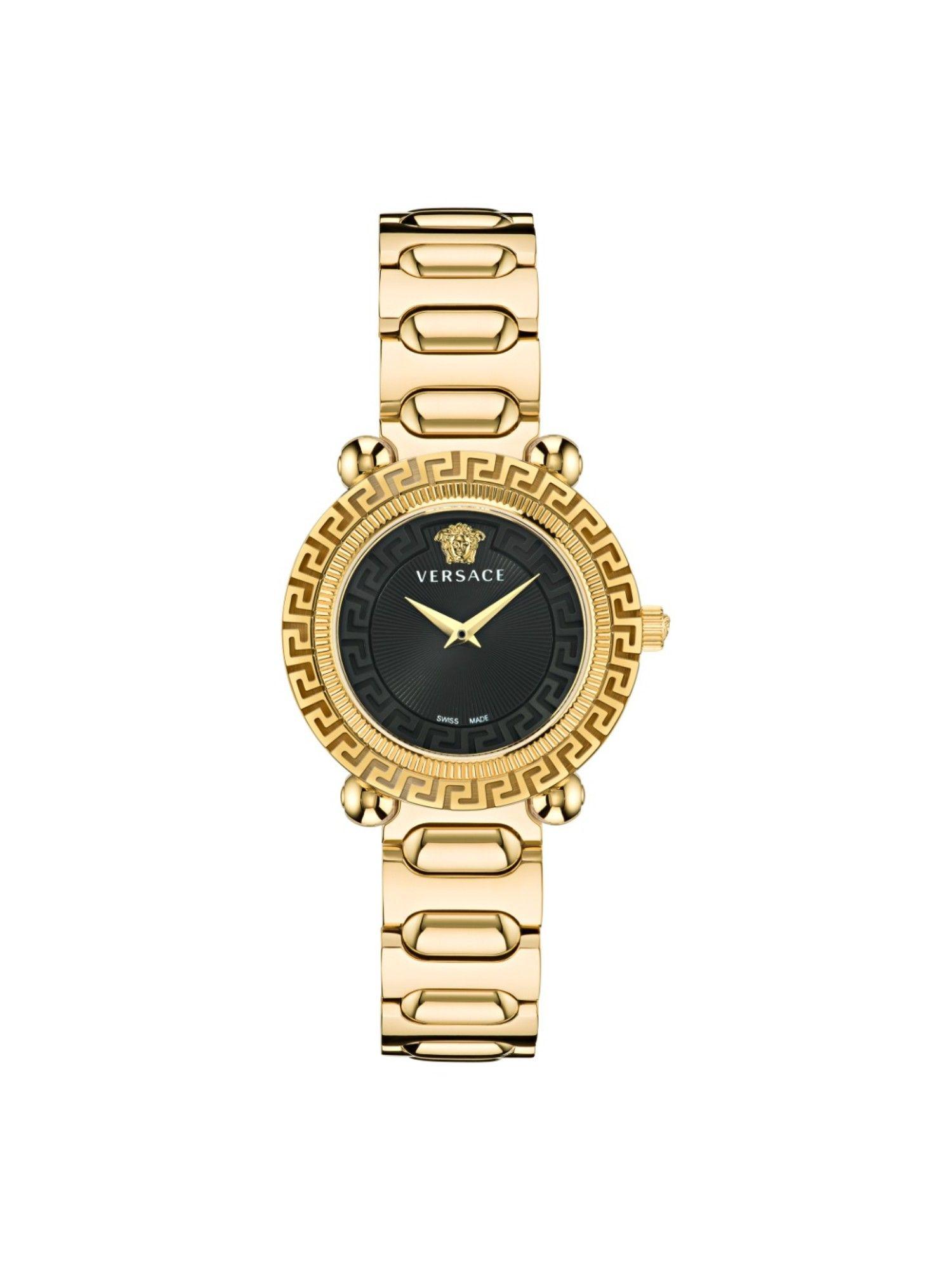 2 hands womens analog black dial coloured quartz watch - ve6i00523 (m)