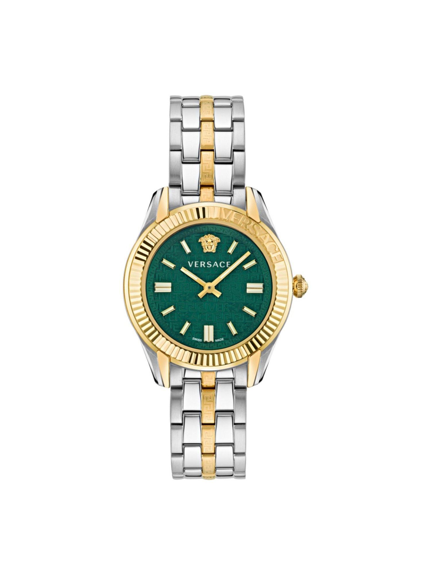 2 hands womens analog green dial coloured quartz watch - ve6c00423 (m)