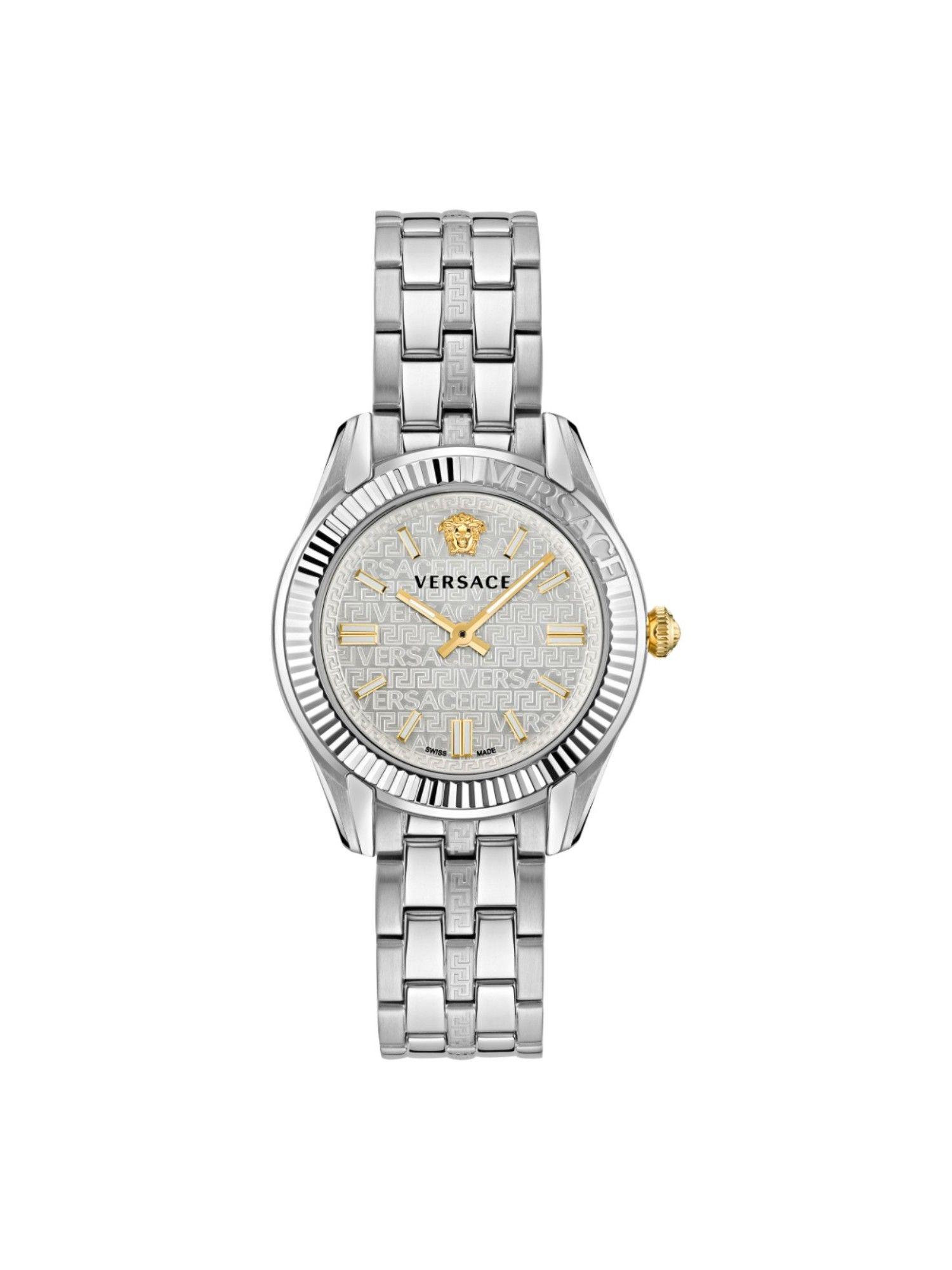 2 hands womens analog white dial coloured quartz watch - ve6c00323 (m)