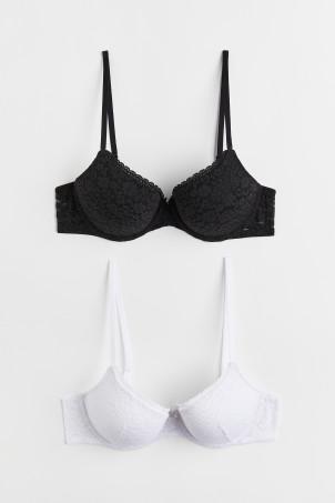2-pack lace push-up bras