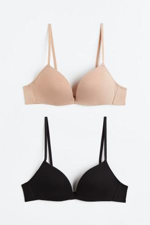 2-pack non-wired push-up bras