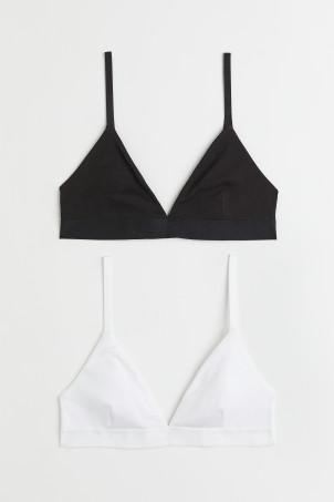 2-pack ribbed bra tops