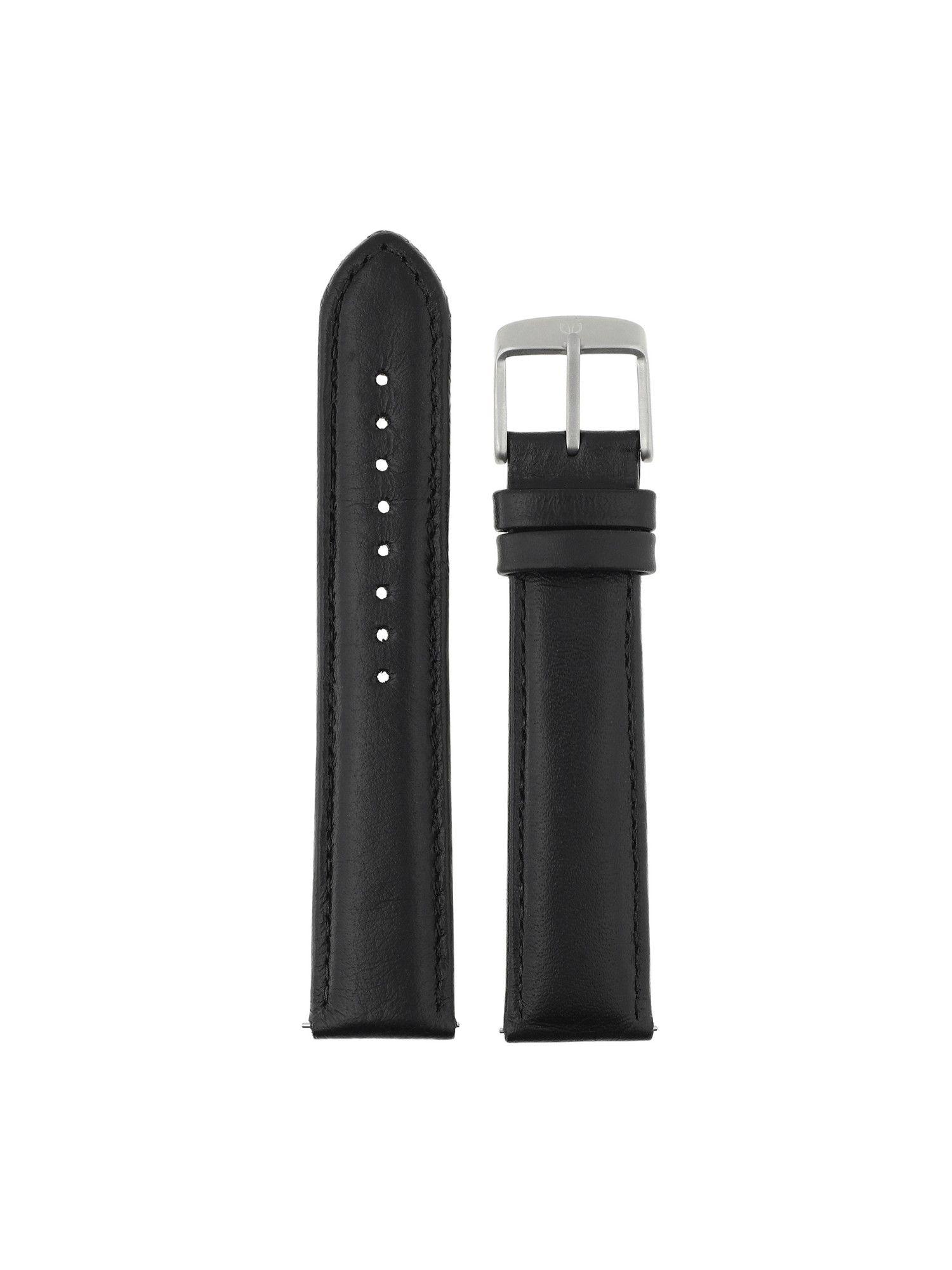 20 mm black genuine leather strap for men nf107015020sq-p