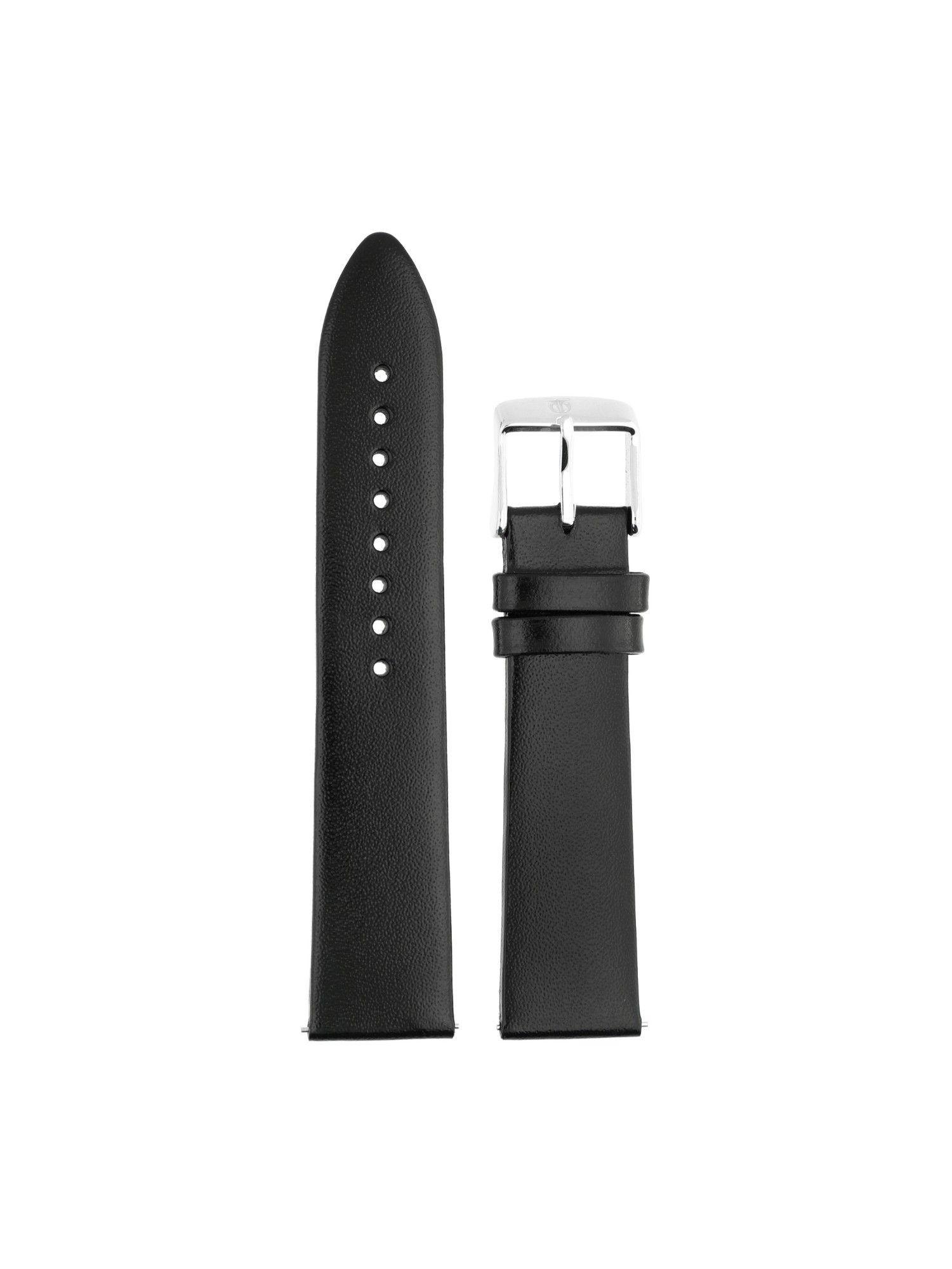 20 mm black genuine leather strap for men nf110075020sq-p