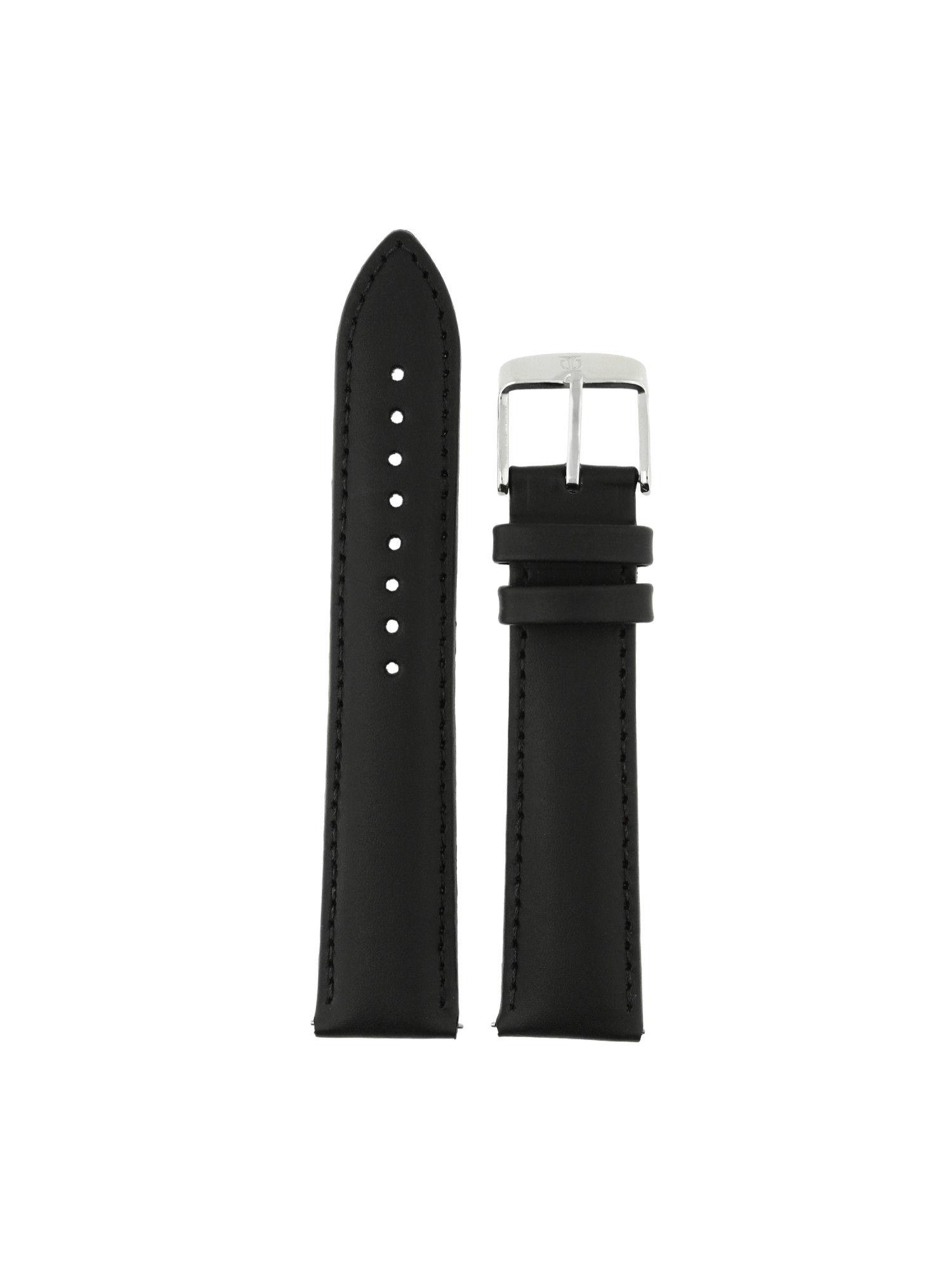 20 mm black genuine leather strap for men nf111085020sq-p
