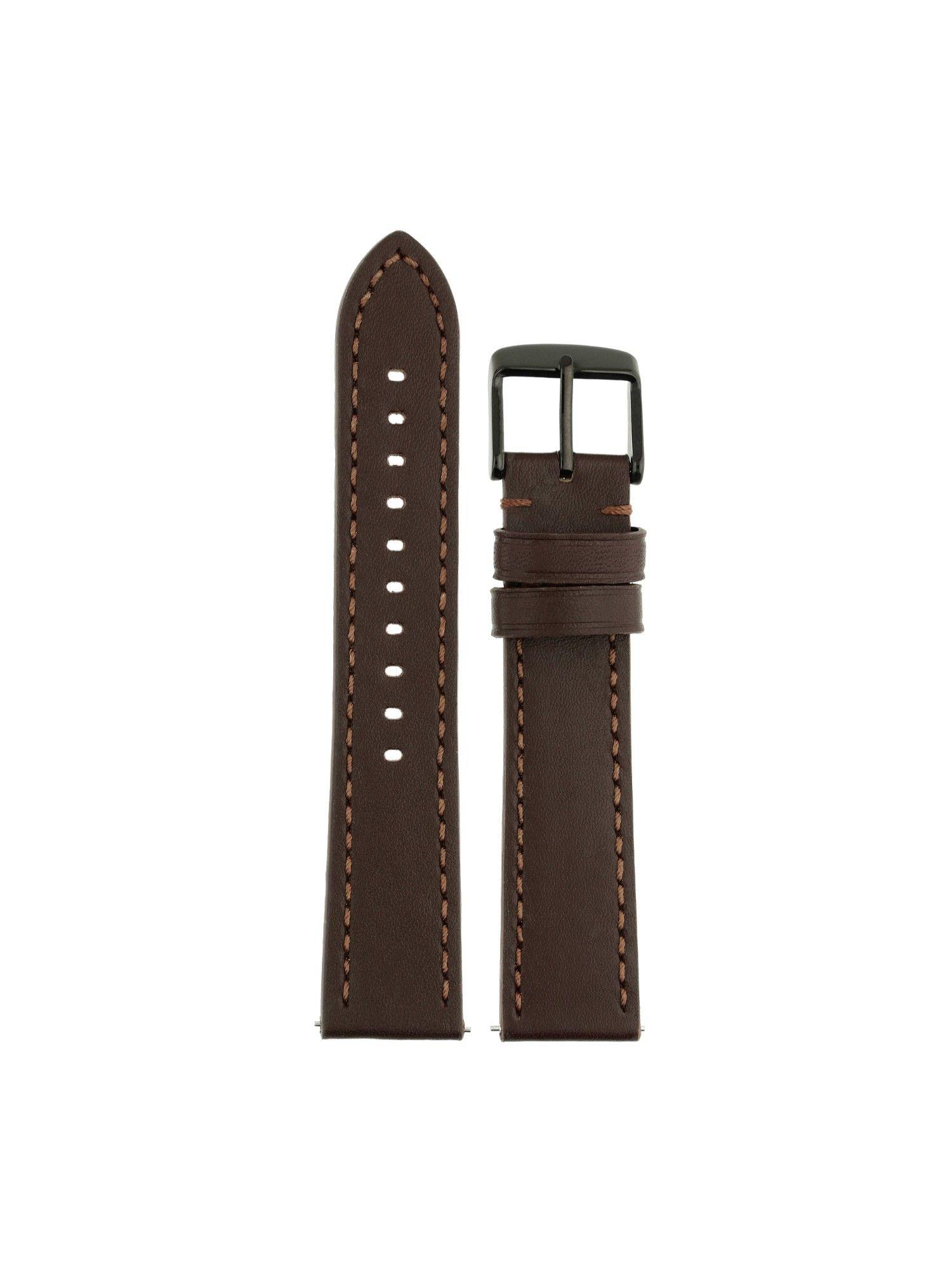 20 mm brown genuine leather strap for men nf106021020bq-p
