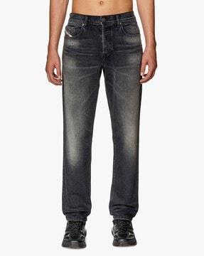 2023 d-finitive tapered mid-rise coated jeans