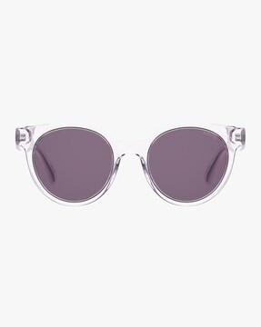 203446 uv-protected full-rim round sunglasses