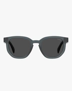 204828 full-rim uv-protected oval sunglasses