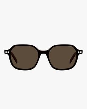 205242 full-rim uv-protected round sunglasses