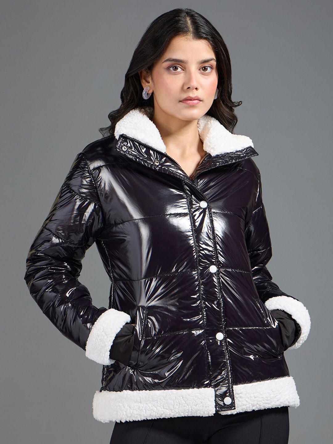 20dresses black long sleeves puffer jacket