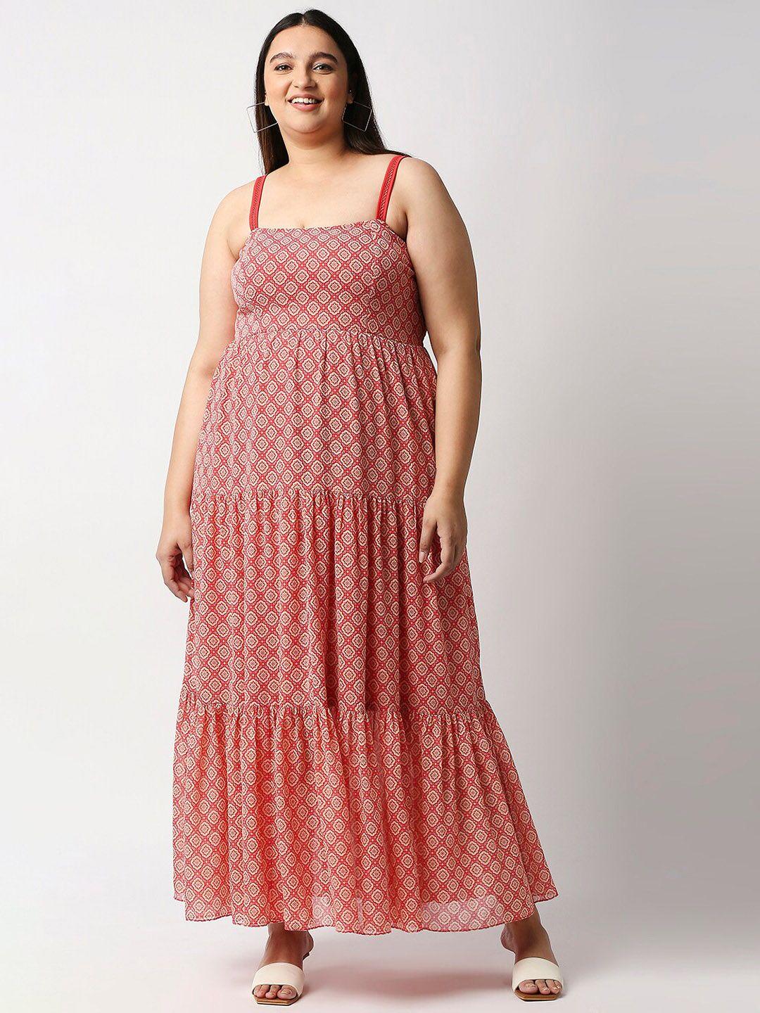 20dresses plus size red chiffon maxi dress