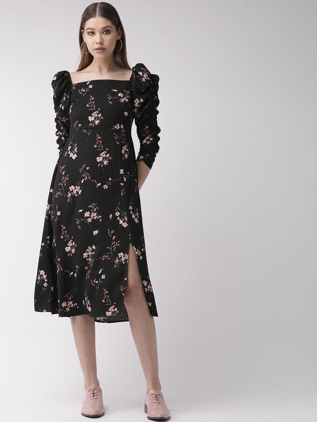 20dresses women black & pink printed a-line dress