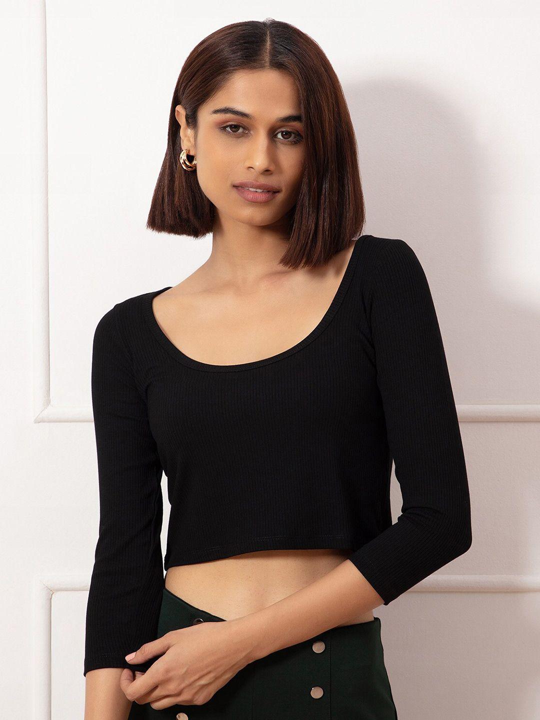 20dresses women black extended sleeves t-shirt