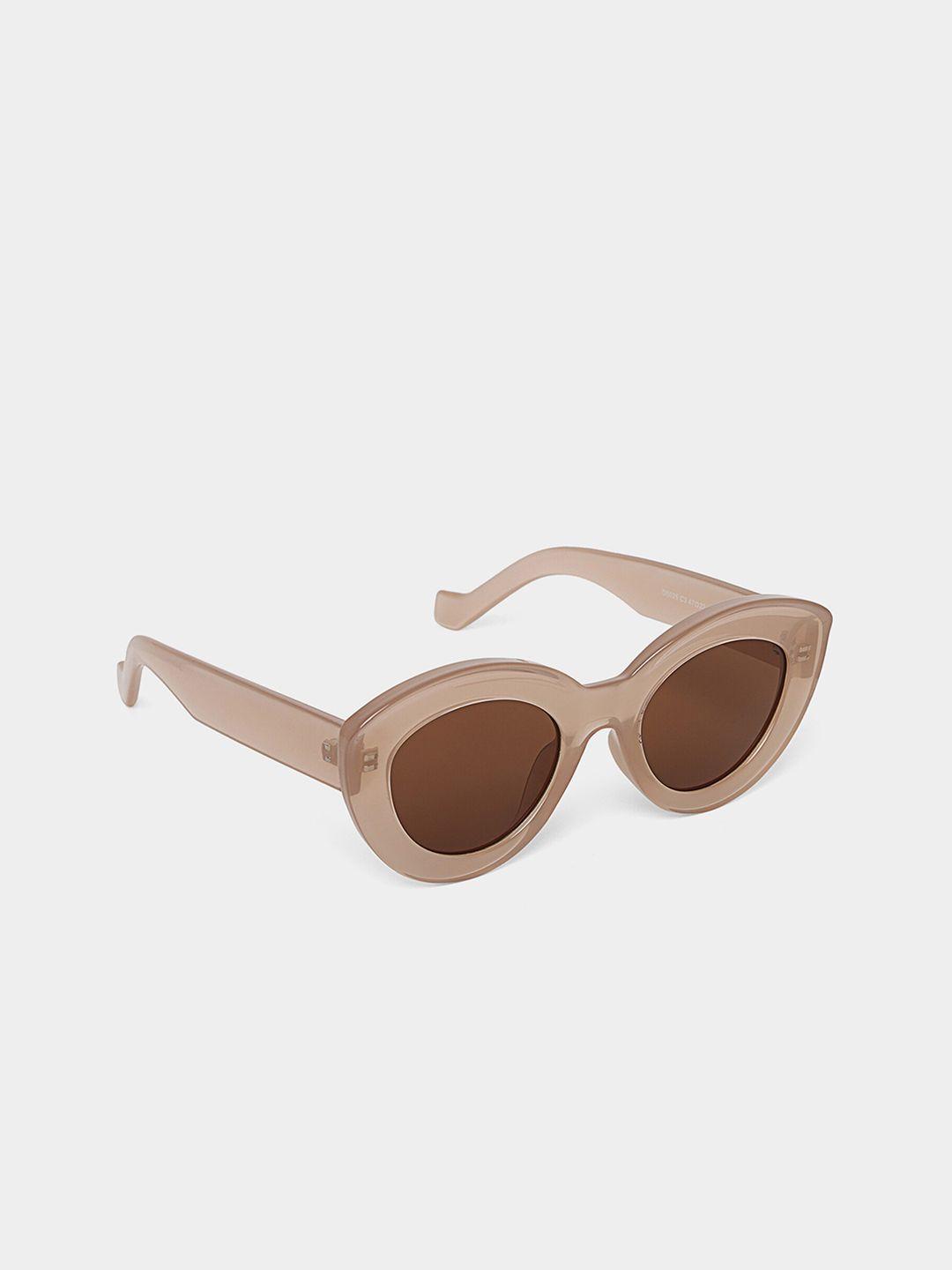 20dresses women brown lens & brown oval sunglasses sg0577