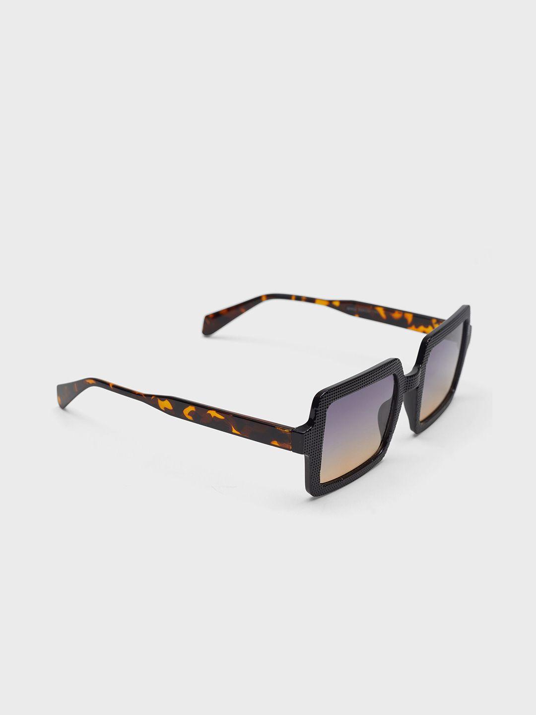 20dresses women rectangle acrylic printed sunglasses with regular lens sg010787
