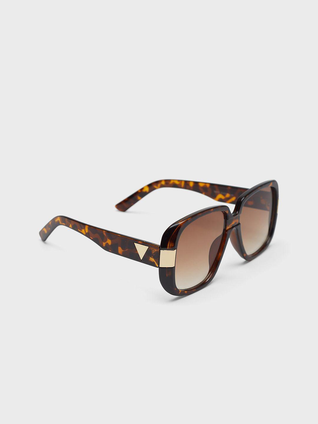 20dresses women square printed acrylic sunglasses with regular lens sg010790