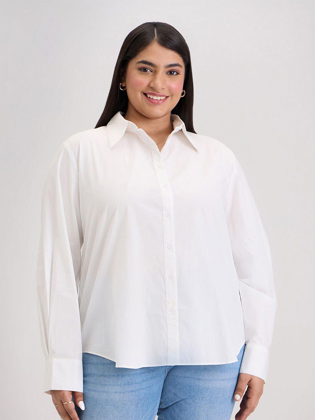 20dresses  comfort spread collar pure cotton formal shirt