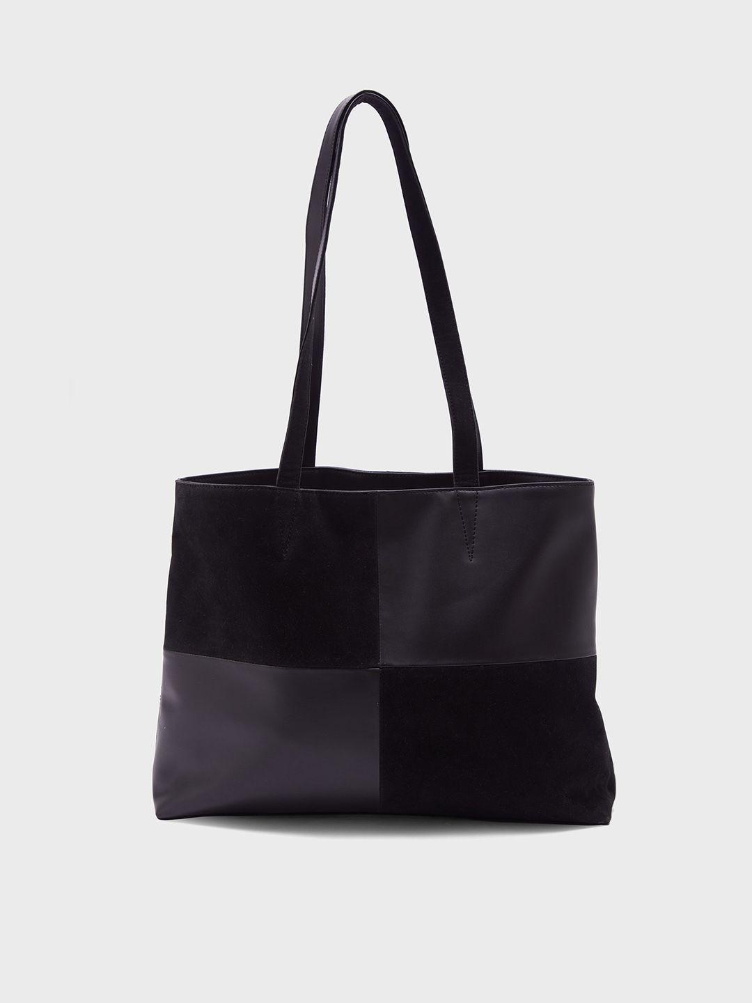 20dresses colourblocked pu oversized structured shoulder bag