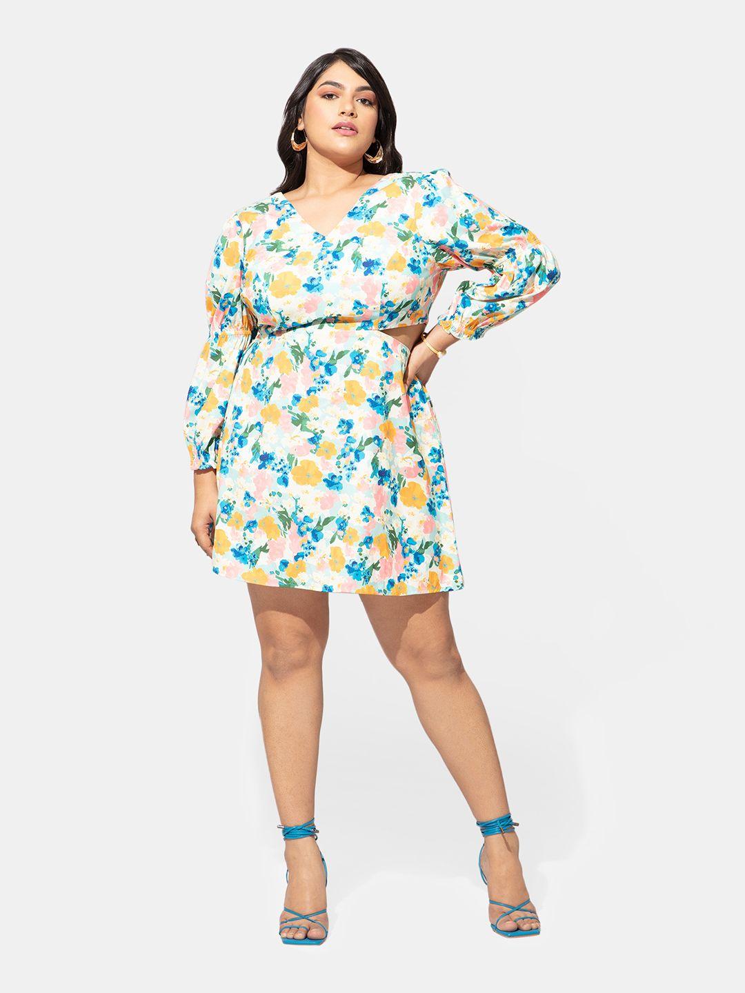 20dresses multicoloured floral crepe dress