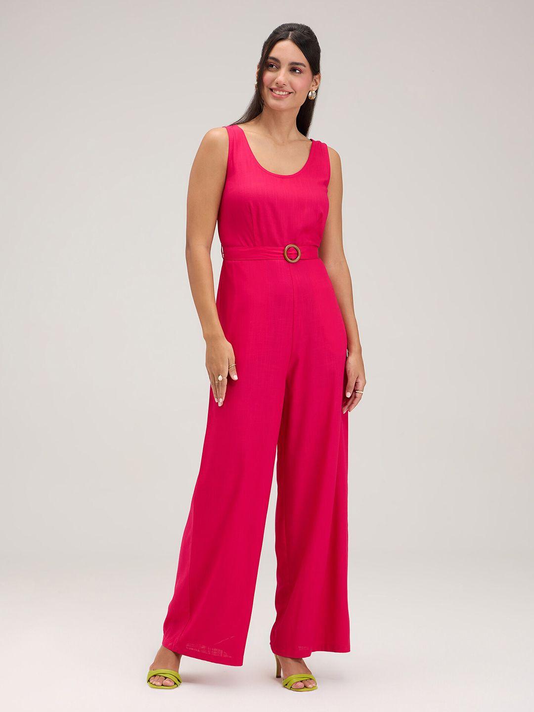 20dresses pink sleeveless basic jumpsuit