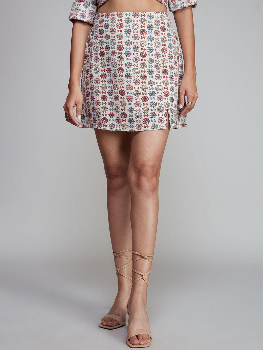 20dresses printed a-line mini skirt