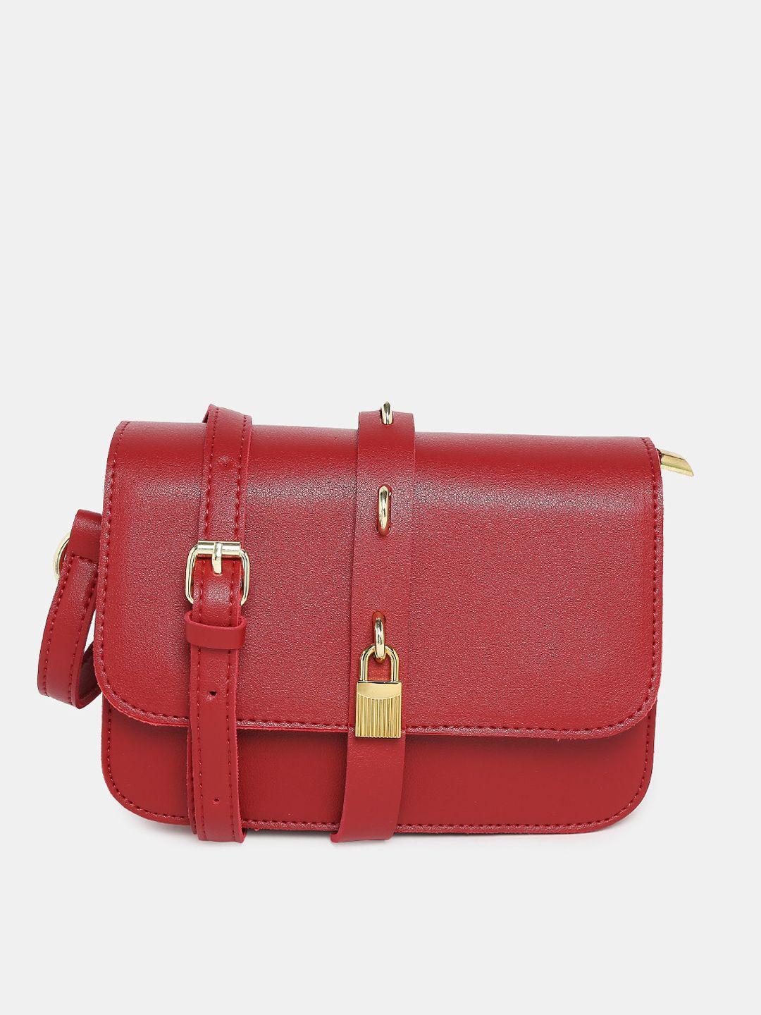 20dresses red structured sling bag