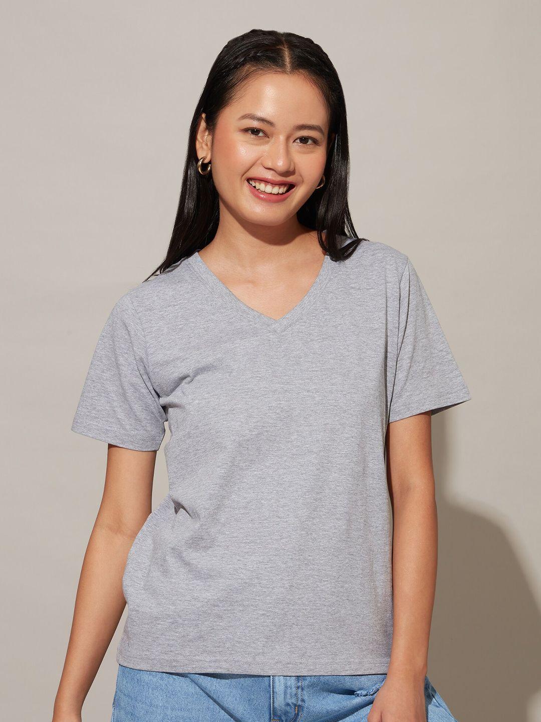 20dresses v-neck cotton t-shirt