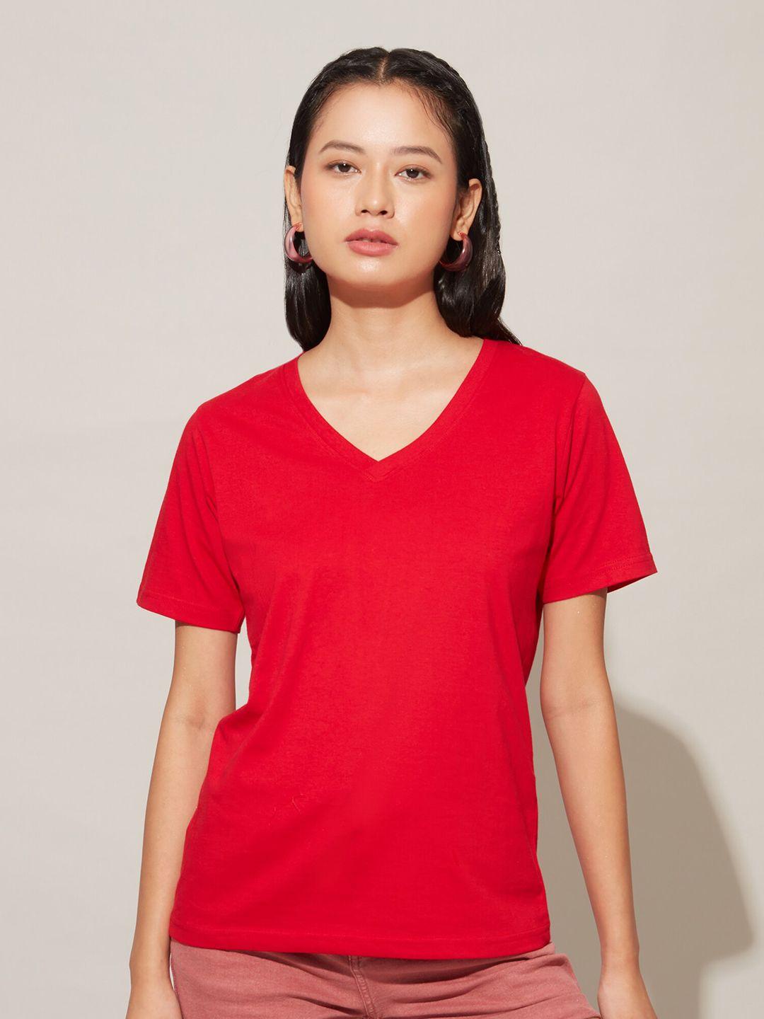 20dresses v-neck cotton t-shirt