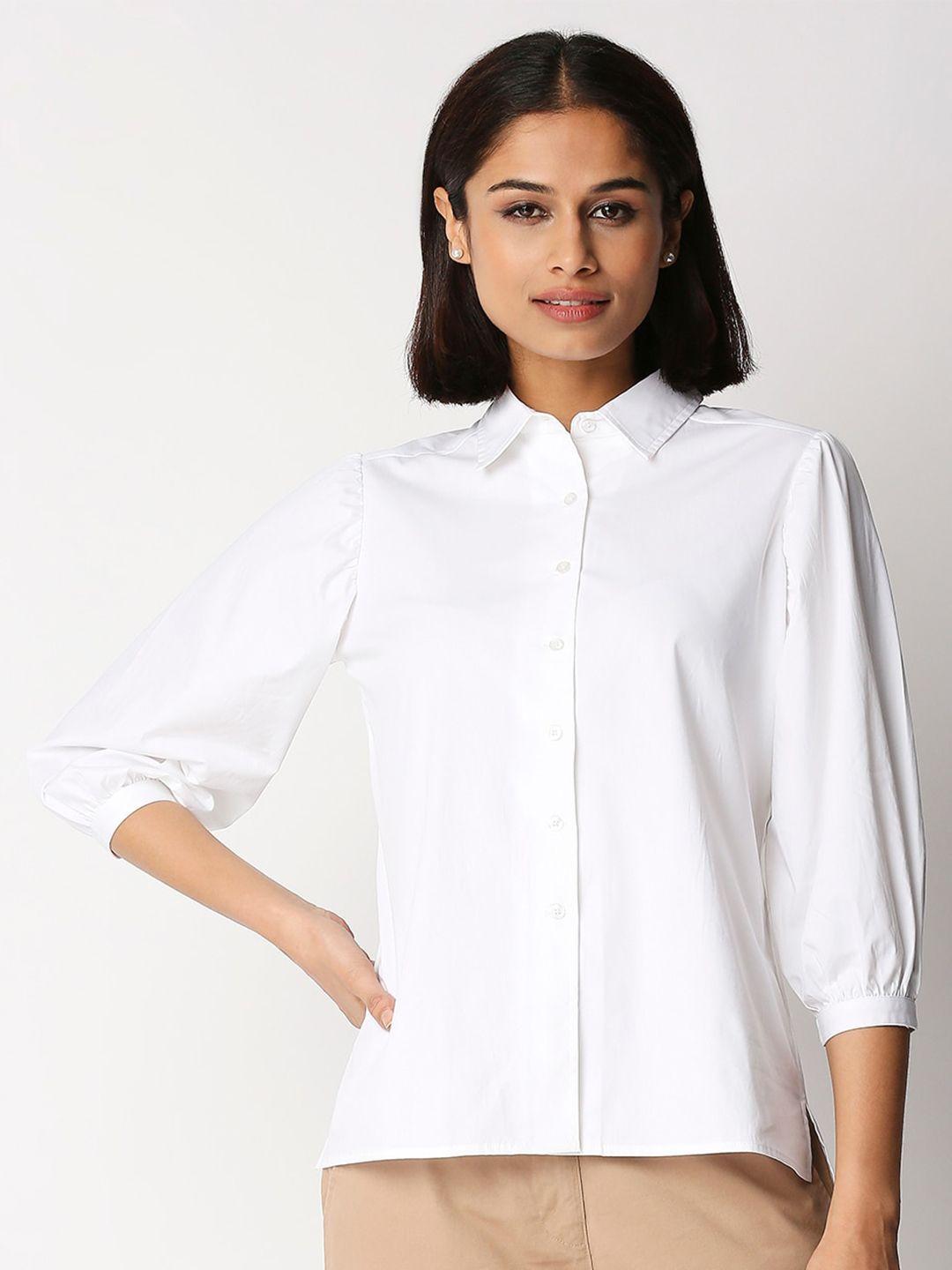 20dresses white pure cotton shirt style top