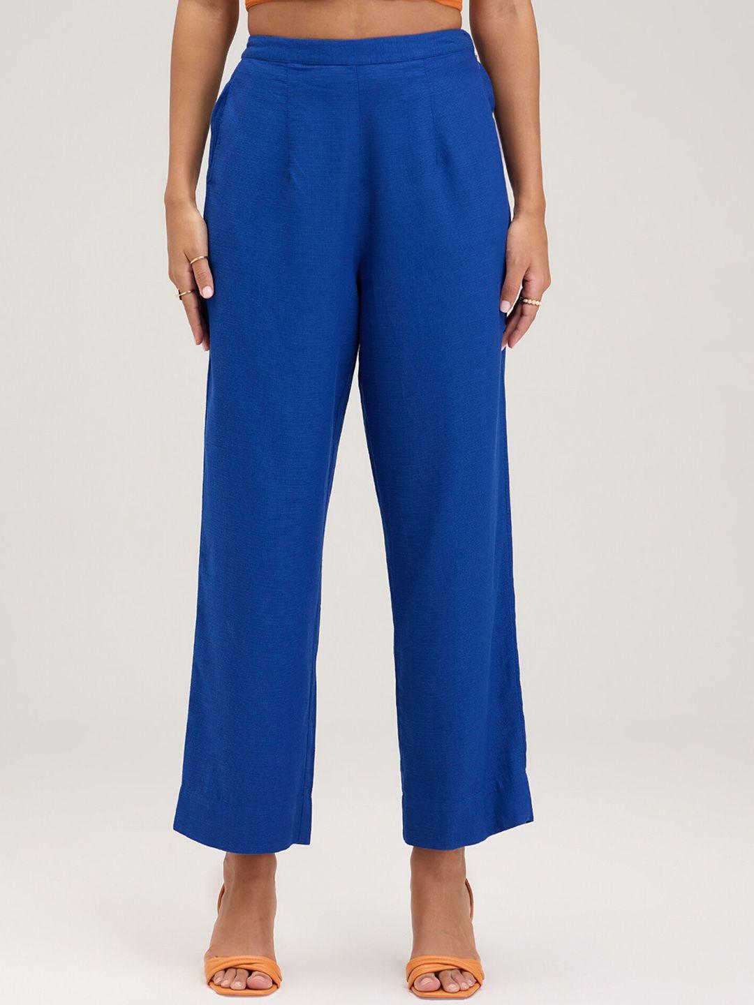 20dresses women blue mid rise trousers