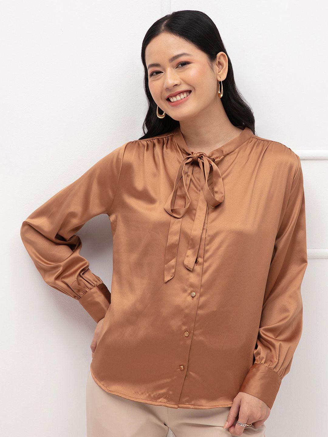 20dresses women brown casual shirt