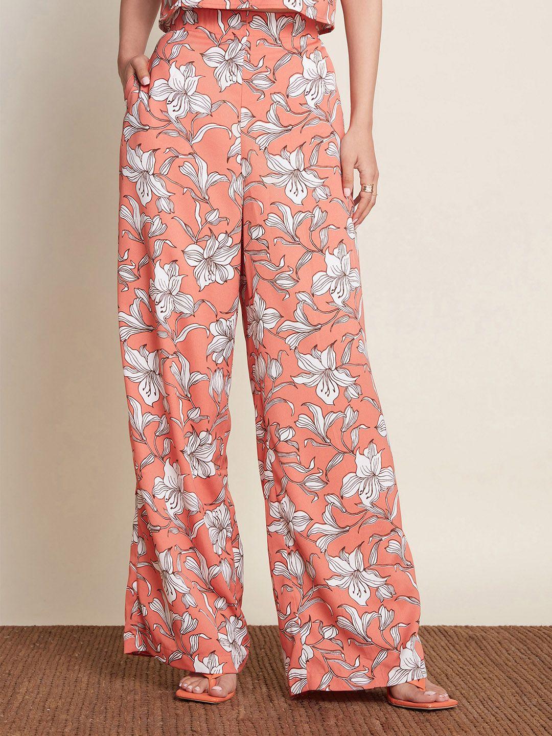 20dresses women floral printed comfort trousers